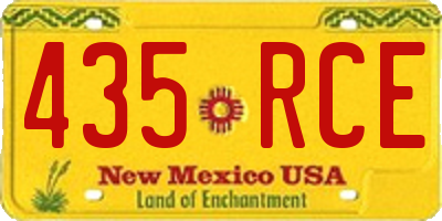 NM license plate 435RCE