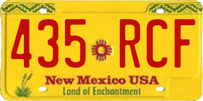 NM license plate 435RCF