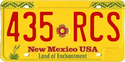 NM license plate 435RCS