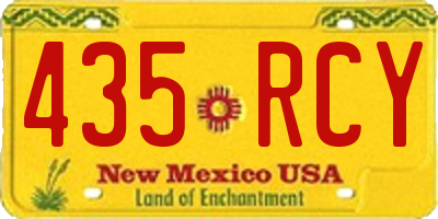 NM license plate 435RCY