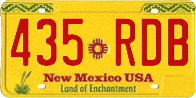 NM license plate 435RDB