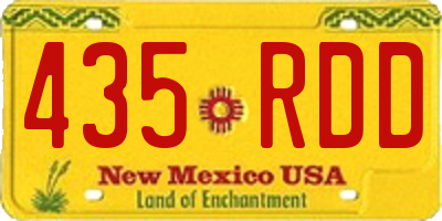 NM license plate 435RDD