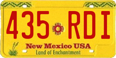 NM license plate 435RDI