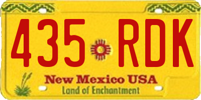 NM license plate 435RDK