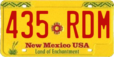 NM license plate 435RDM