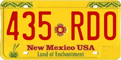 NM license plate 435RDO