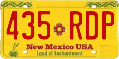NM license plate 435RDP