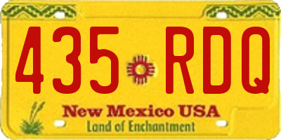 NM license plate 435RDQ