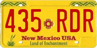 NM license plate 435RDR