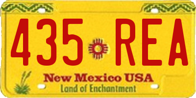 NM license plate 435REA