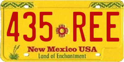 NM license plate 435REE
