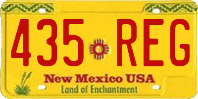 NM license plate 435REG