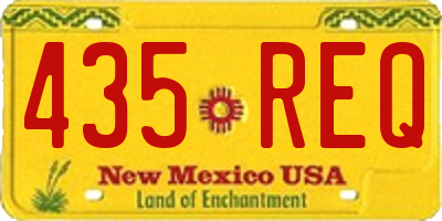 NM license plate 435REQ