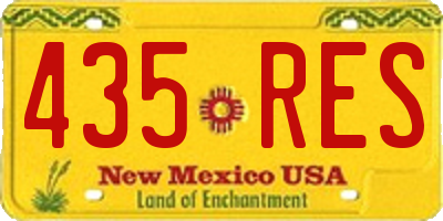 NM license plate 435RES