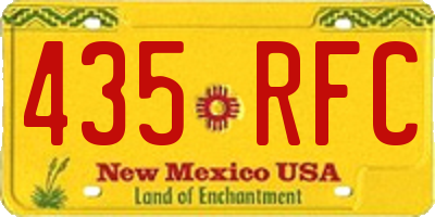 NM license plate 435RFC
