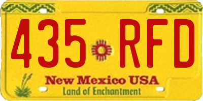 NM license plate 435RFD