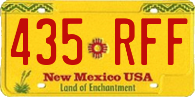 NM license plate 435RFF
