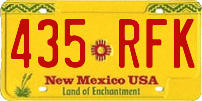 NM license plate 435RFK