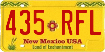 NM license plate 435RFL