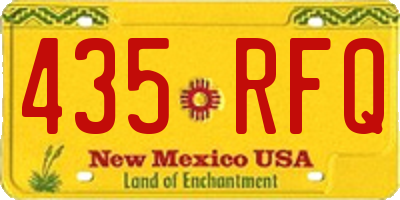NM license plate 435RFQ