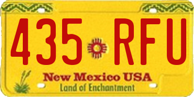 NM license plate 435RFU