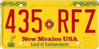 NM license plate 435RFZ