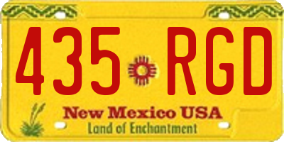 NM license plate 435RGD
