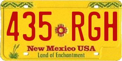 NM license plate 435RGH