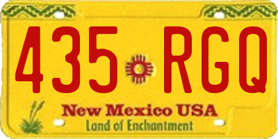 NM license plate 435RGQ