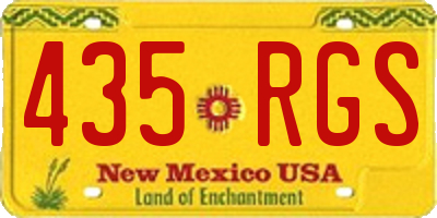 NM license plate 435RGS