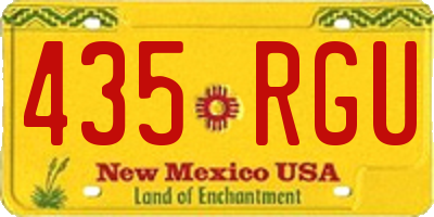 NM license plate 435RGU