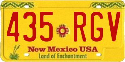 NM license plate 435RGV