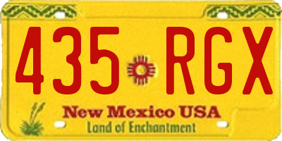 NM license plate 435RGX