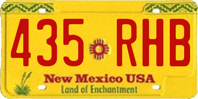 NM license plate 435RHB