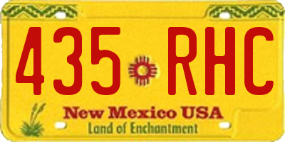 NM license plate 435RHC