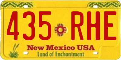 NM license plate 435RHE