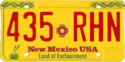 NM license plate 435RHN