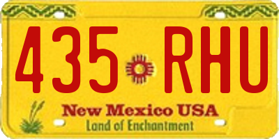NM license plate 435RHU