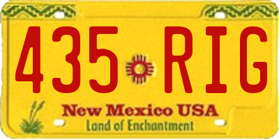 NM license plate 435RIG