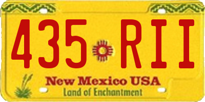 NM license plate 435RII