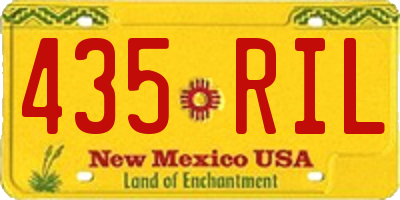 NM license plate 435RIL