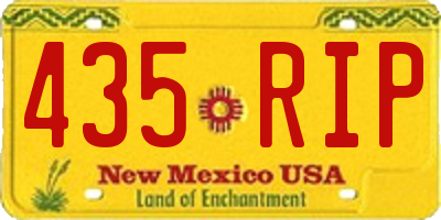 NM license plate 435RIP