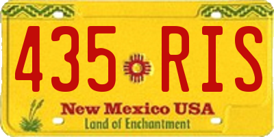 NM license plate 435RIS