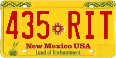 NM license plate 435RIT