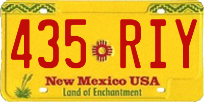 NM license plate 435RIY