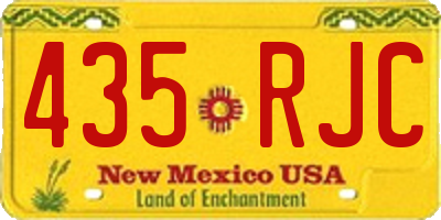 NM license plate 435RJC