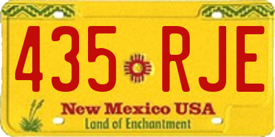 NM license plate 435RJE