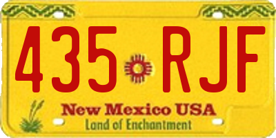 NM license plate 435RJF