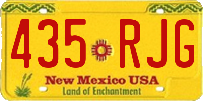 NM license plate 435RJG