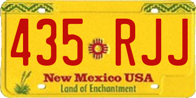 NM license plate 435RJJ
